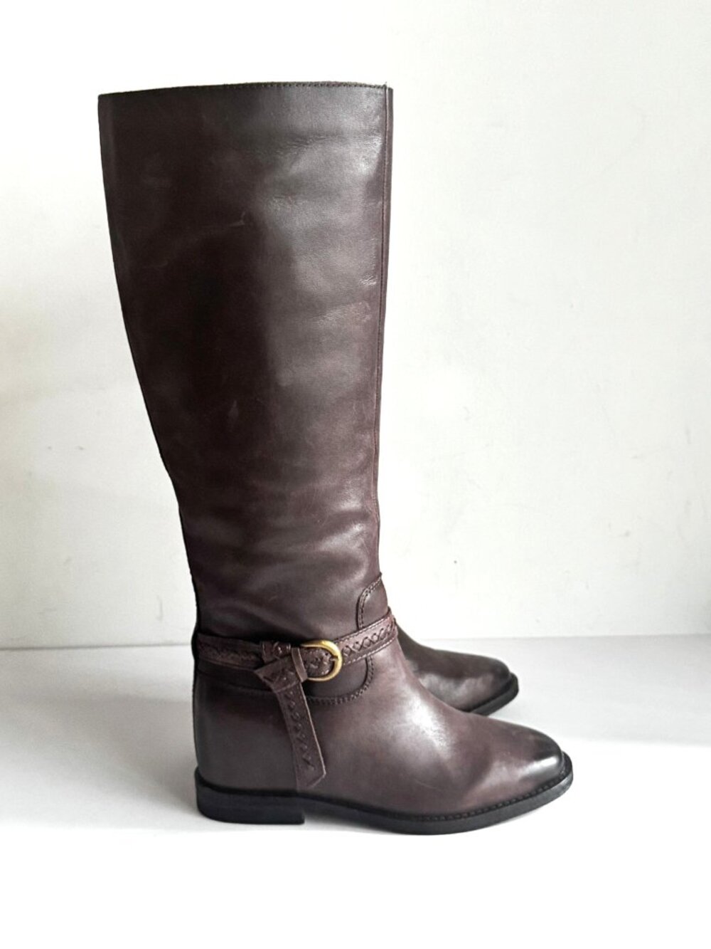 Lucky Brand Women's Maltet High Boots Dark Brown 7.5